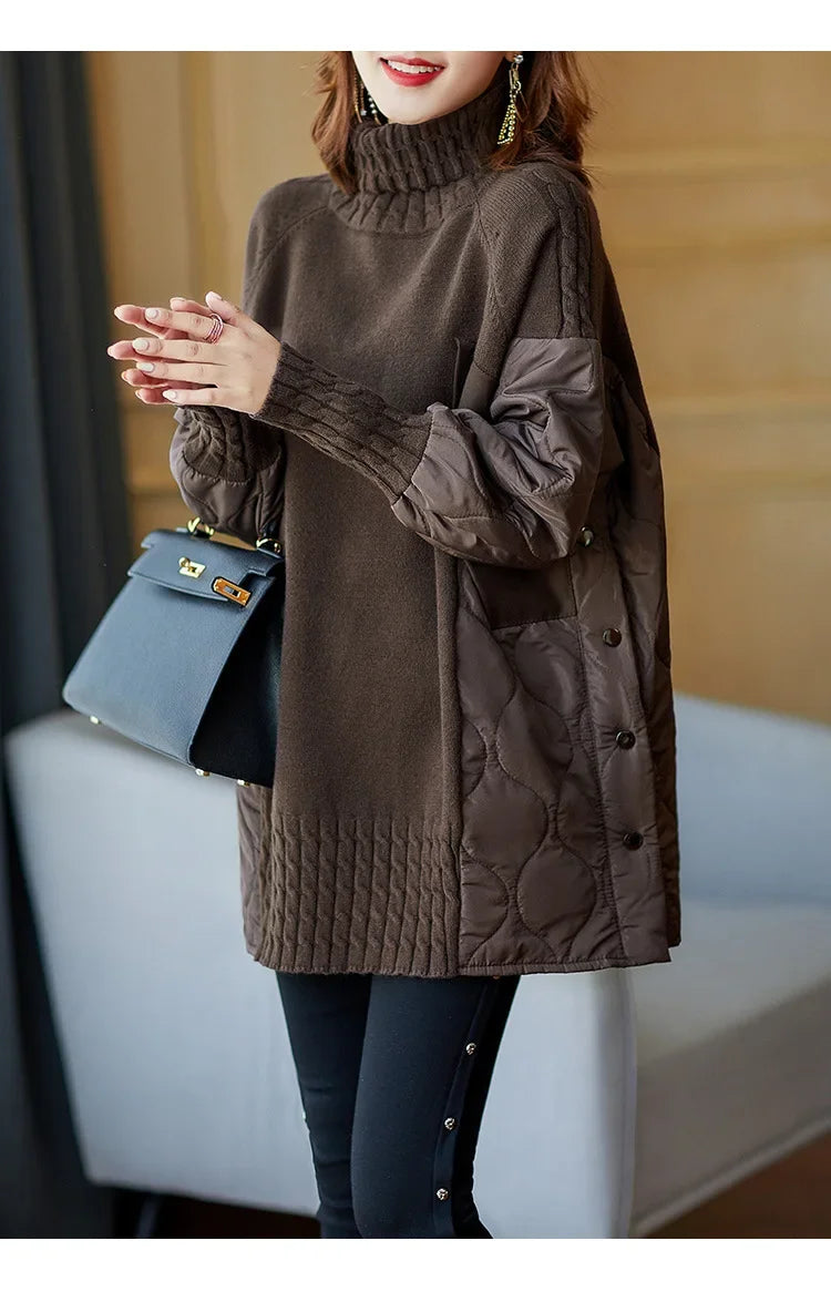 Trendy Knit Top Sweater with  Long Sleeves