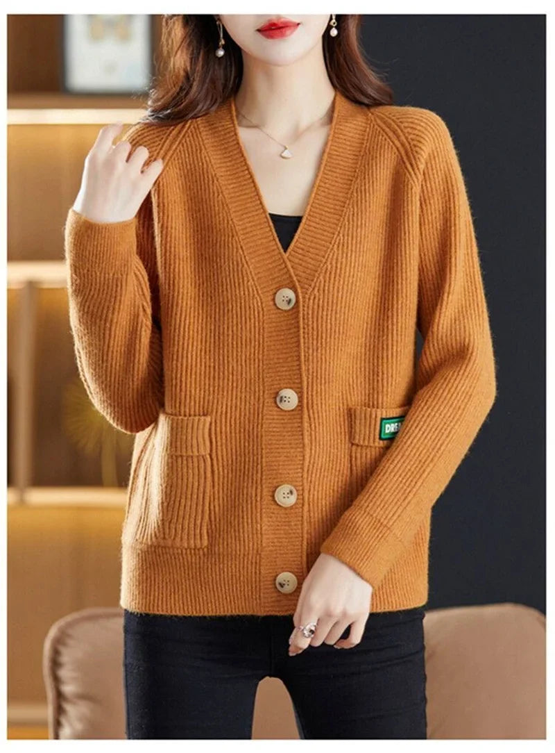 Sweater  V-neck  Cardigan Jacket