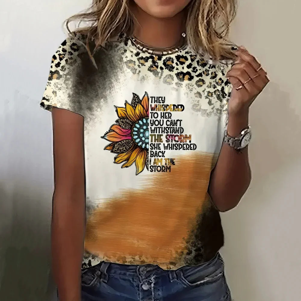 Leopard Heart Oversized T-shirt