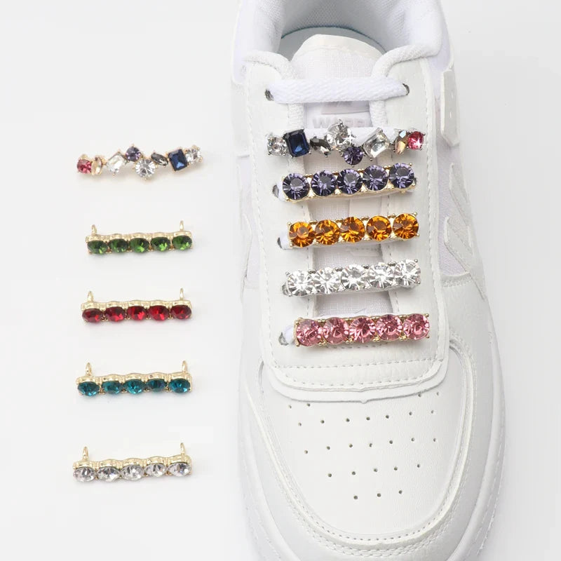 Diamond Decorative Sneakers Shoelaces 1 Piece Shoe Clips