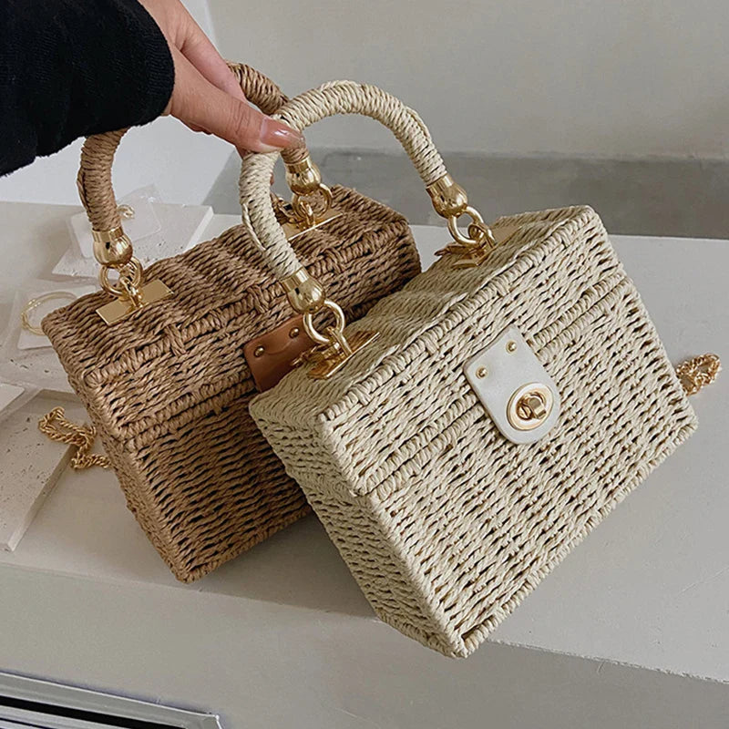 Bohemian Small Rattan Straw Crossbody Shoulder Bags