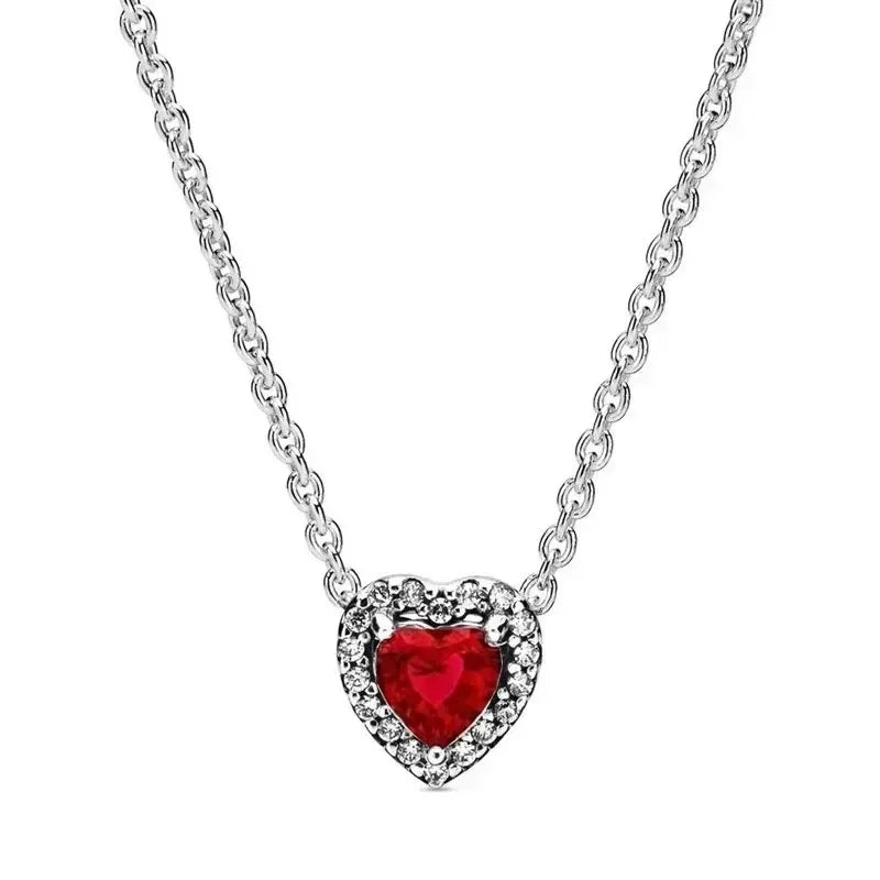 925 Sterling Silver Classic Heart-shaped Necklace