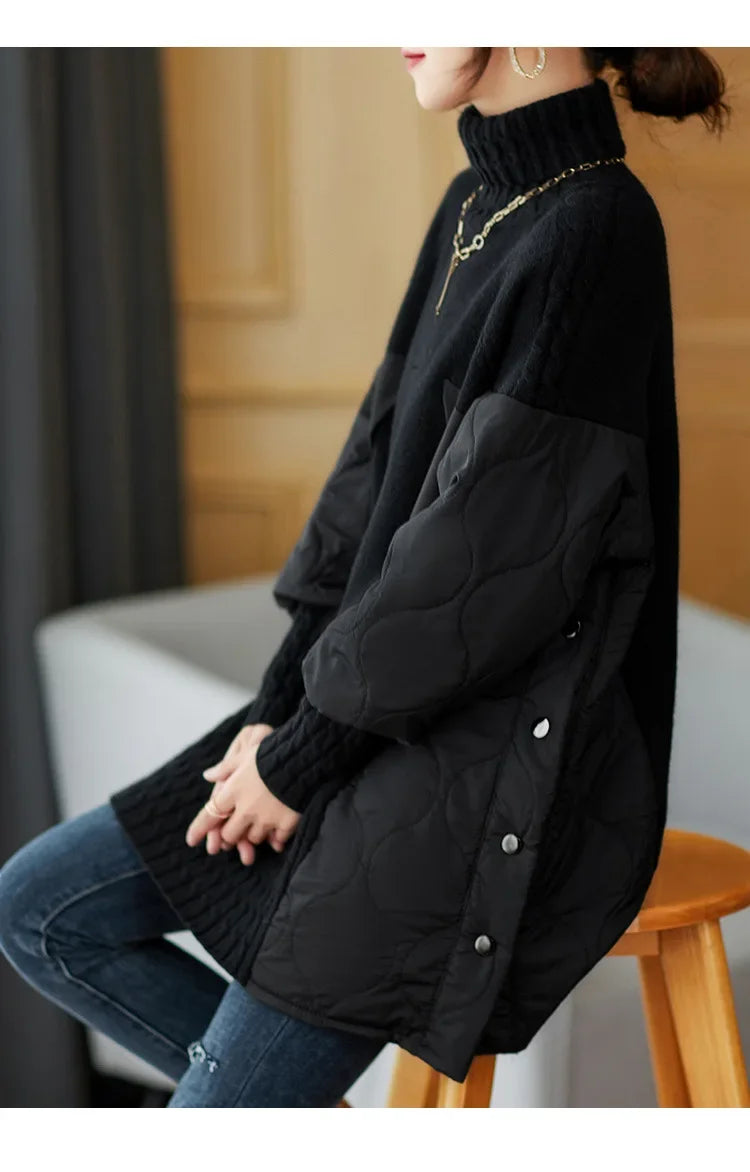 Trendy Knit Top Sweater with  Long Sleeves