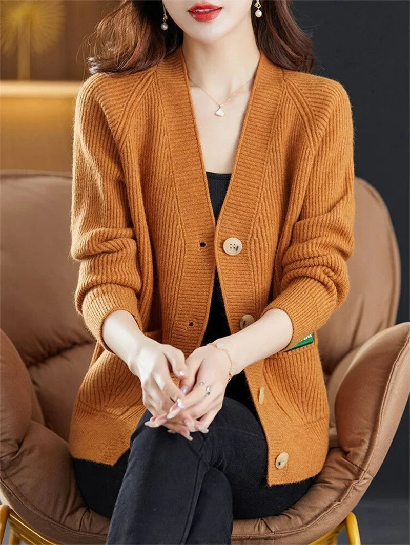 Sweater  V-neck  Cardigan Jacket