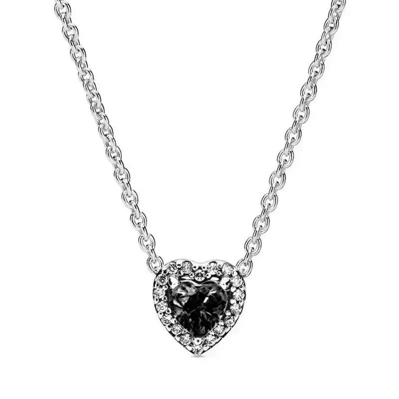 925 Sterling Silver Classic Heart-shaped Necklace