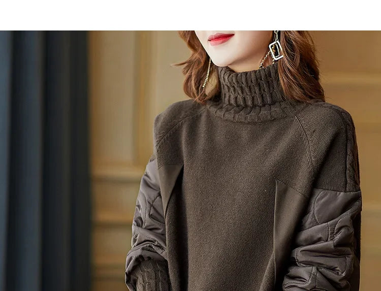 Trendy Knit Top Sweater with  Long Sleeves