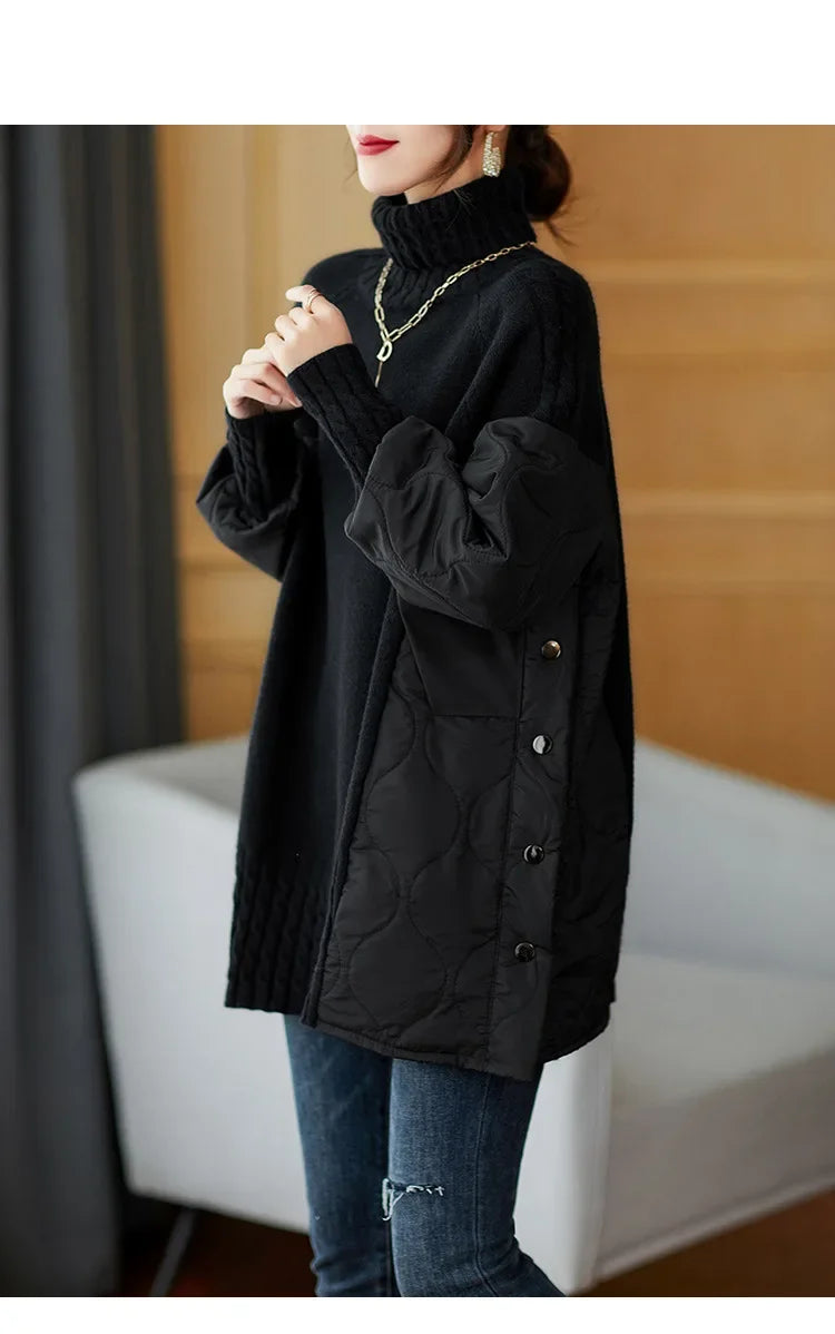 Trendy Knit Top Sweater with  Long Sleeves