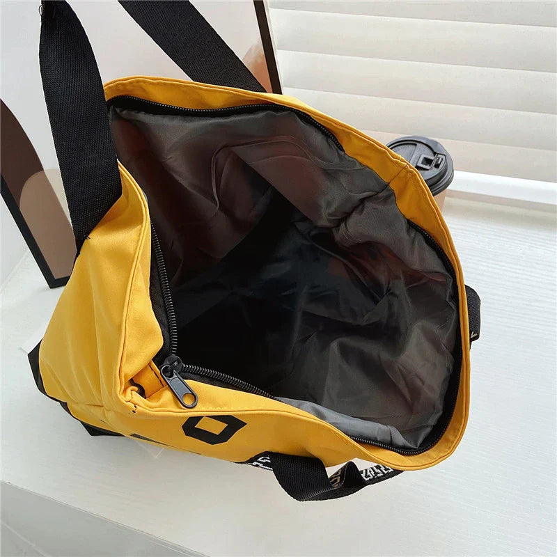 Classic PINK Shoulder Tote Bag with Lining & Zipper Closure in Many Colors.