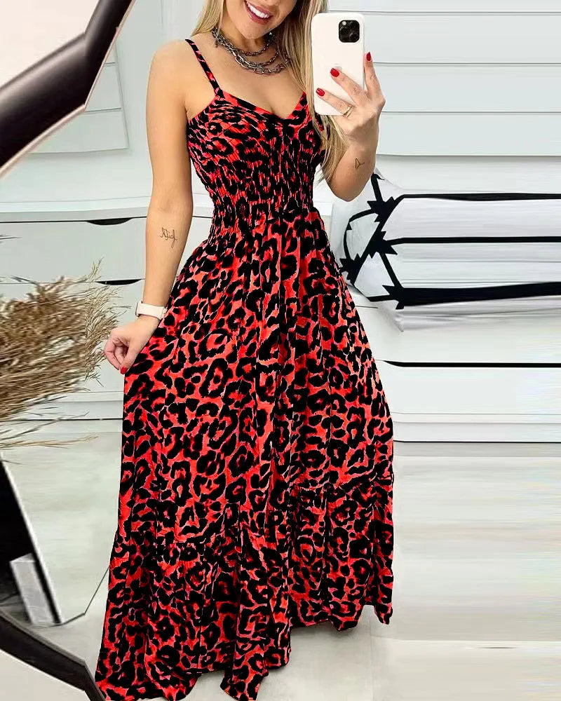 Stunning View Leopard Print Maxi Dress