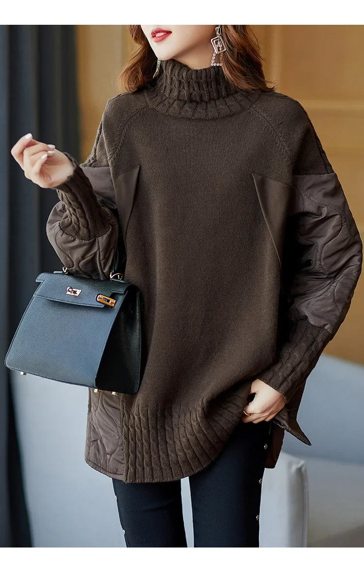 Trendy Knit Top Sweater with  Long Sleeves