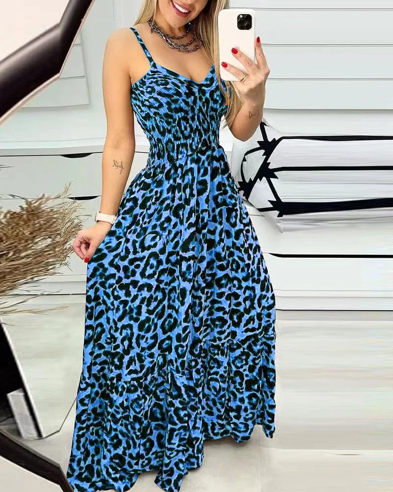 Stunning View Leopard Print Maxi Dress