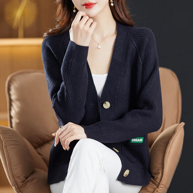 Sweater  V-neck  Cardigan Jacket