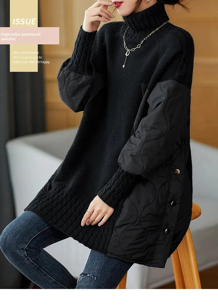 Trendy Knit Top Sweater with  Long Sleeves