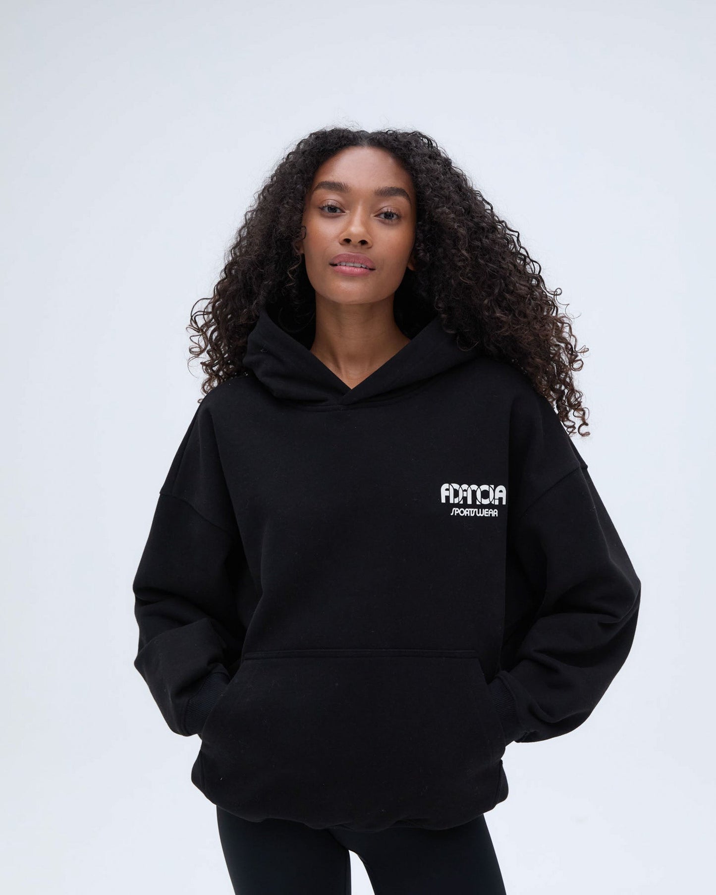 Sportswear Oversized Hoodie - Black/Marshmallow White