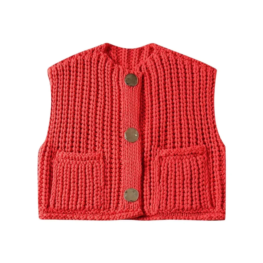 Knit Sweater  Sleeveless Vests