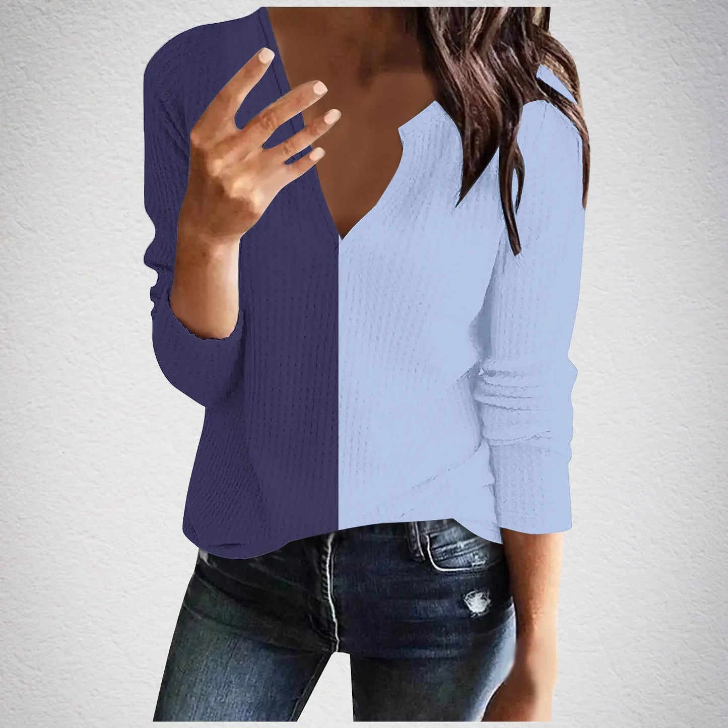 Elegant Sense  V-neck Sweater  with Long Sleeve