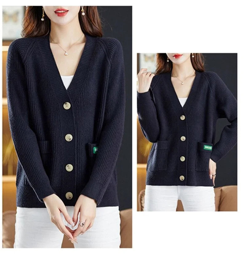 Sweater  V-neck  Cardigan Jacket