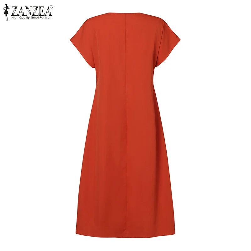 Styling Secret Short Sleeve Pleated Midi Dress