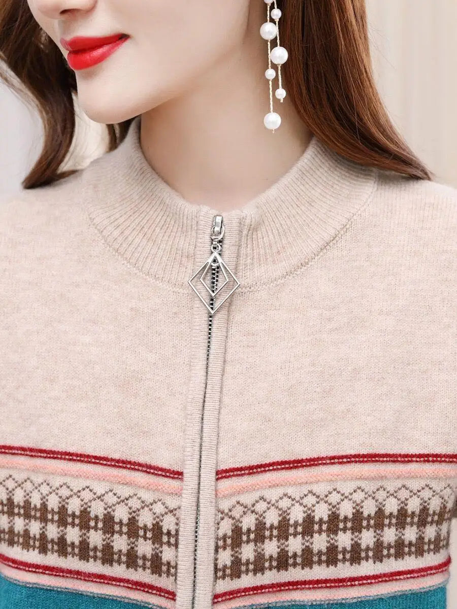 Country Western Style Retro  Casual Jacket Zipper Cardigan