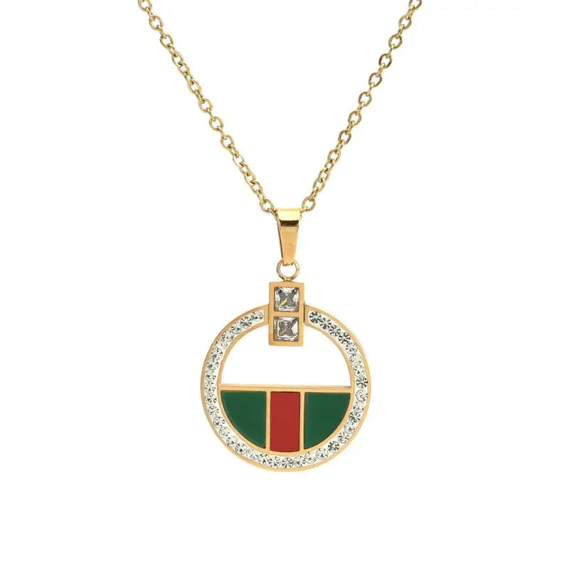 New Fashion Designer Crystal Necklace & Earrings Jewelry Set