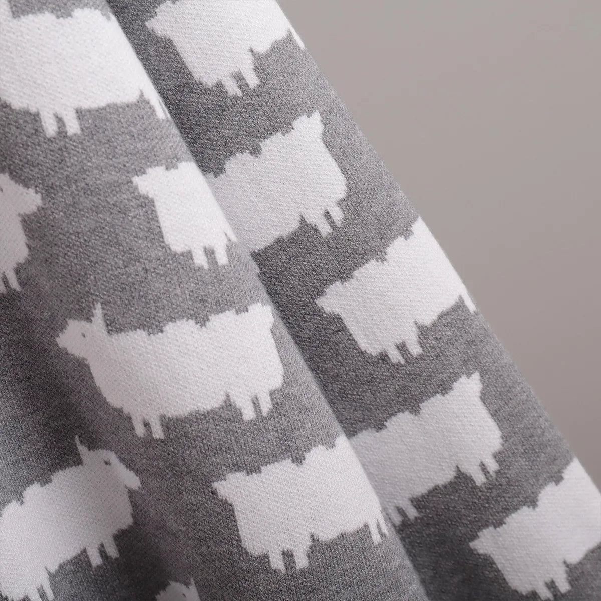 O-neck Alpaca Loose Casual Mid Length Printed Sweater