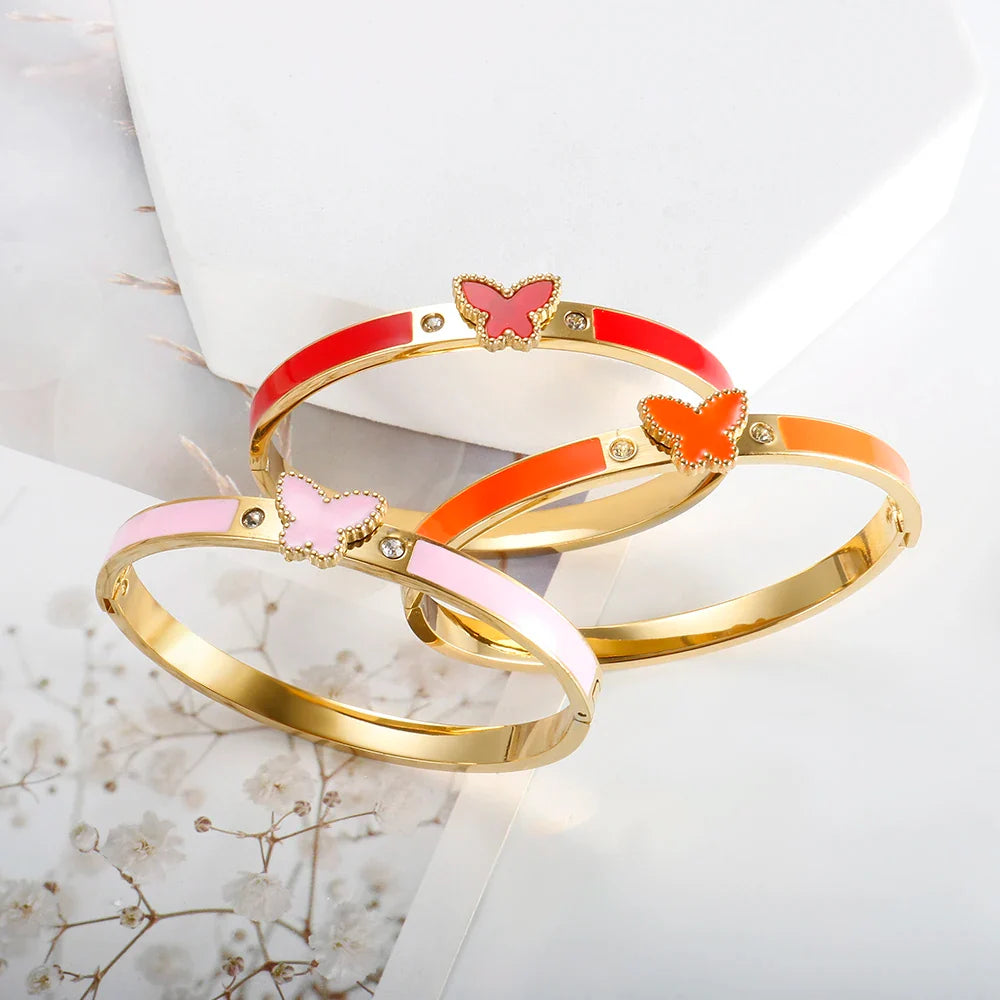 Exquisite Retro Butterfly Bracelet Bangles