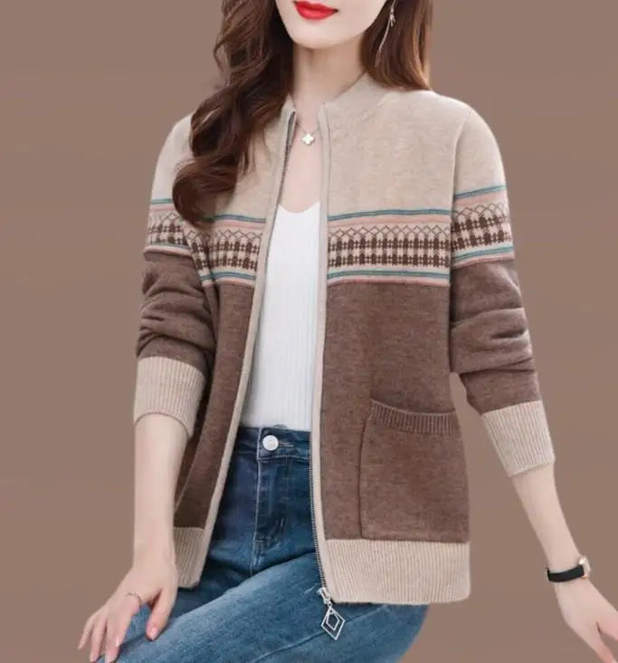 Country Western Style Retro  Casual Jacket Zipper Cardigan