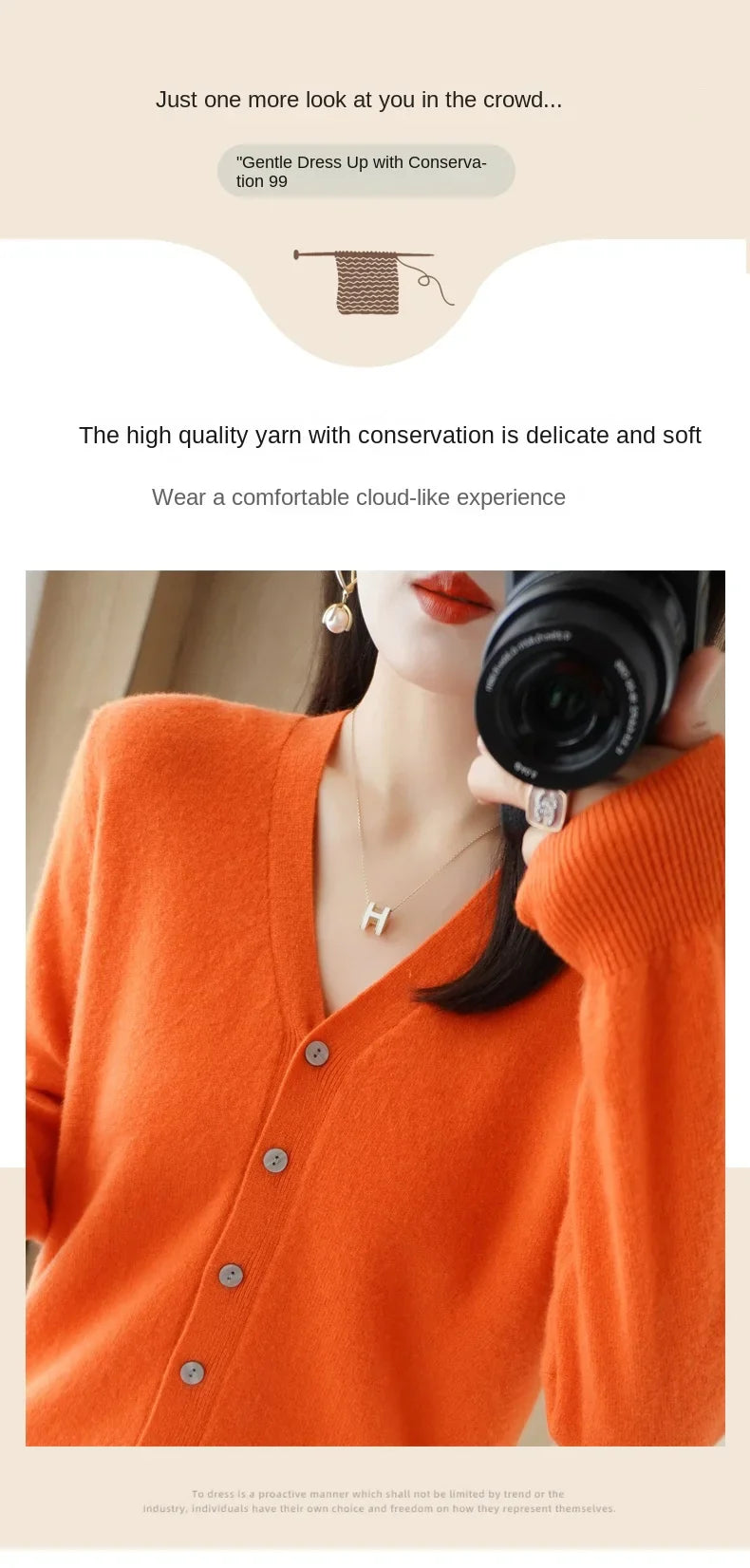 All Season 'New Look'  V-Neck  Single Breasted  Button Cardigans with Long Sleeve