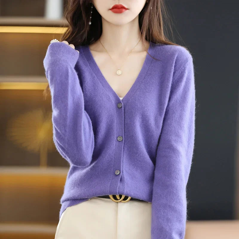 Baby Soft V-neck Slim Cardigan