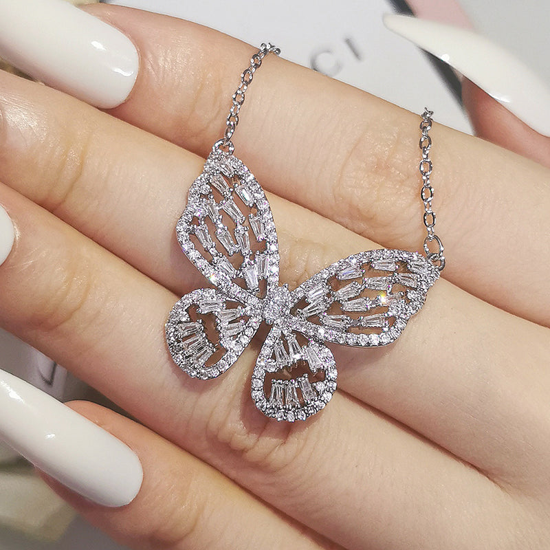 4 Piece Luxury Butterfly Set - Necklace, Bracelet, Earrings, Ring (Adjustable)