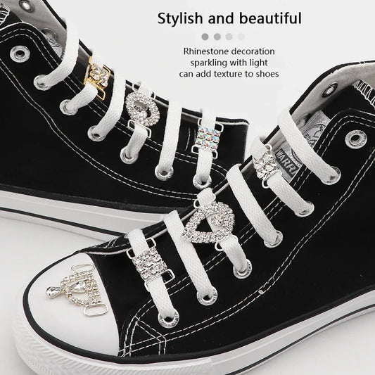 Luxury Rhinestone  Metal Buckles  Shoe Charms  Sneaker Decoration