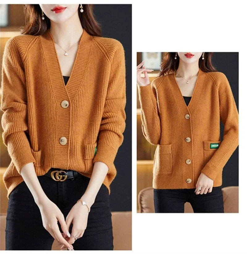 Sweater  V-neck  Cardigan Jacket
