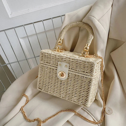 Bohemian Small Rattan Straw Crossbody Shoulder Bags