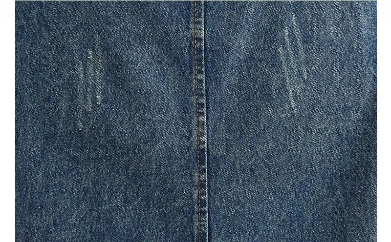 Classic Leisure Fashion Loose Belt Sleeveless Denim Dresses