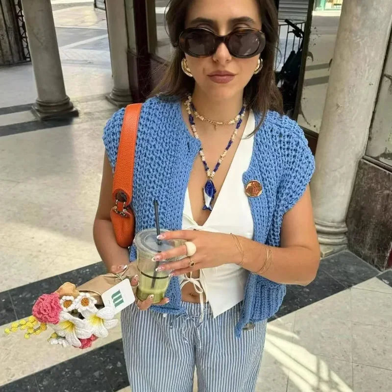 Knit Sweater  Sleeveless Vests