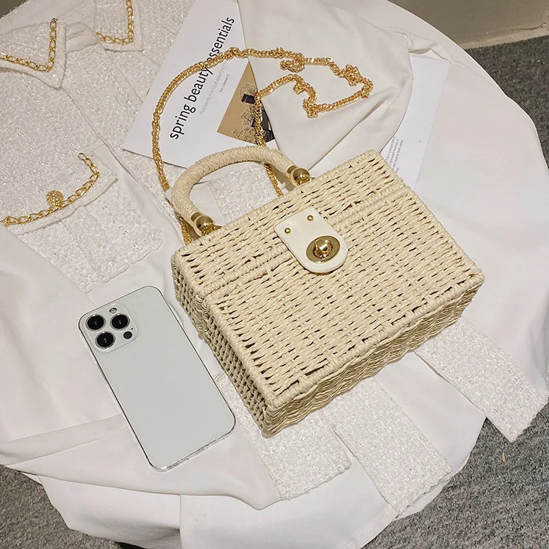 Bohemian Small Rattan Straw Crossbody Shoulder Bags