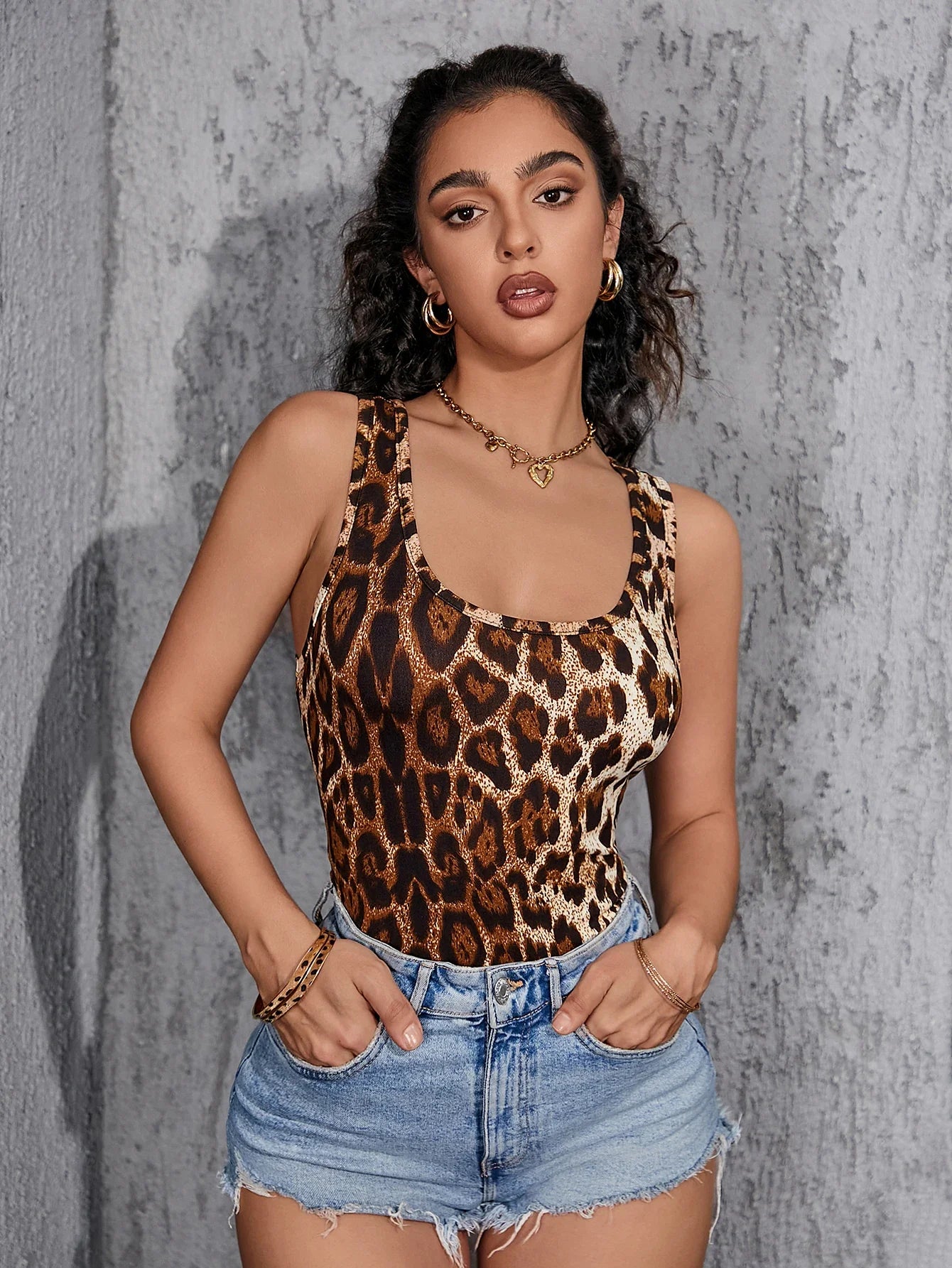Vibrant Leopard Print Tank Top