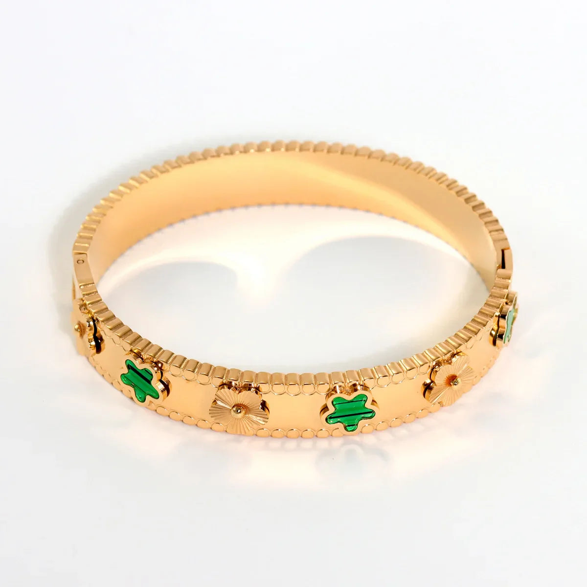 18k Gold Plated Lucky 4 Leaf Clover Bracelet