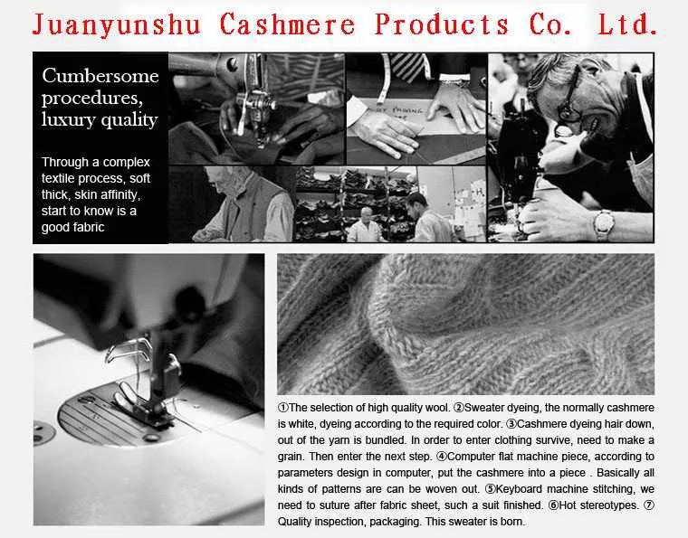 Classic Style Cashmere Round Neck Pullover with  Long Sleeve