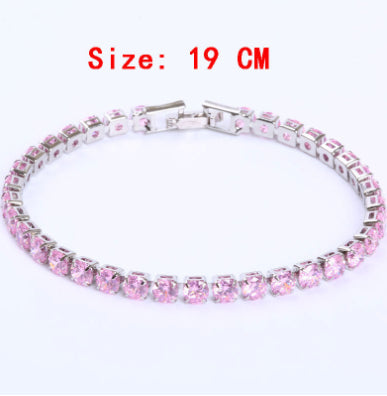 Dazzling Classic CZ 4 mm Tennis Bracelet - 5 Colors Available.