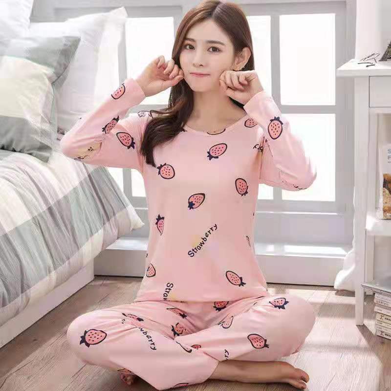 Cute Cartoon Print 2 -Piece Lounging Set