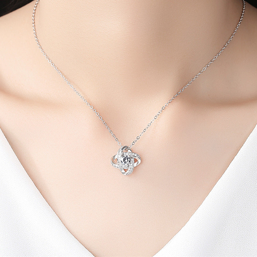 Heart Of Eternity Clavicle Lucky Pendant Necklace