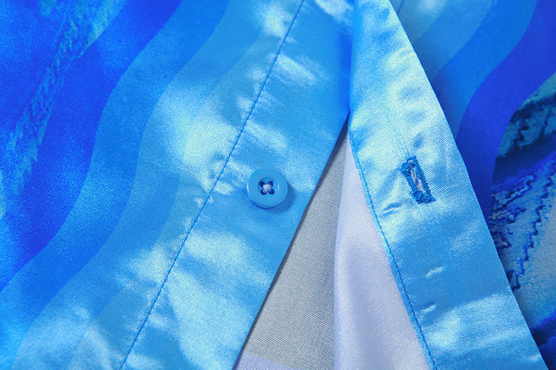 Silk Abstract  Printing Shirt