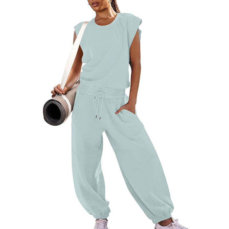 Summer Loose Sleeveless Long Jumpsuit w/  Backless Design & Elastic Waist