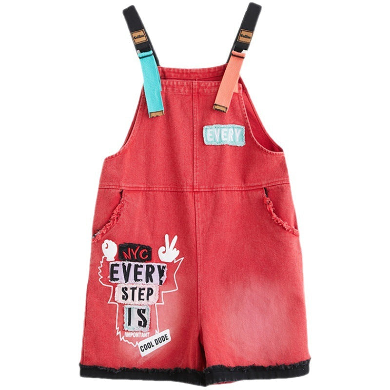 Embroidered Large Size New Fashion Denim Overalls