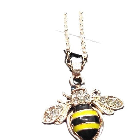 Bee Citrine Dripping Oil Necklace
