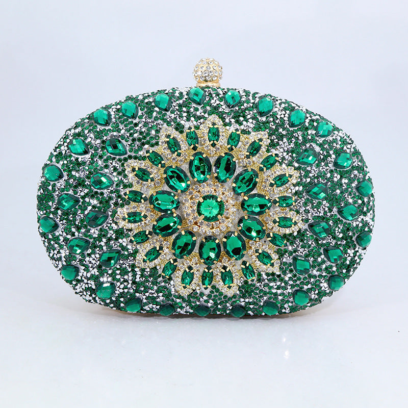 Sparkling Sunflower Style Diamond Evening Bag Clutch