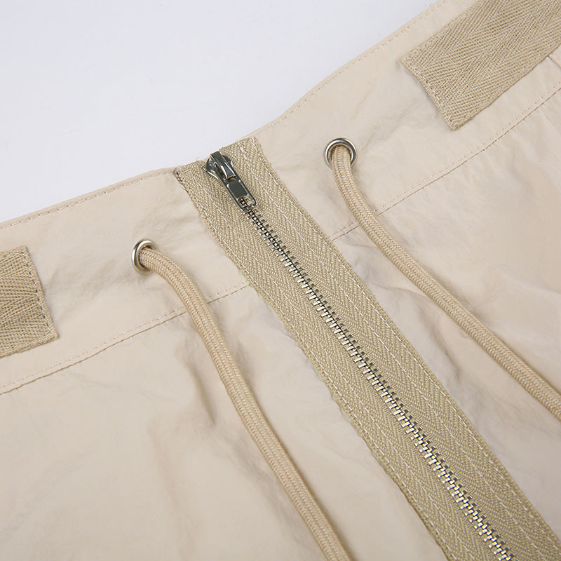 Asymmetric  Lace Up  Skirt