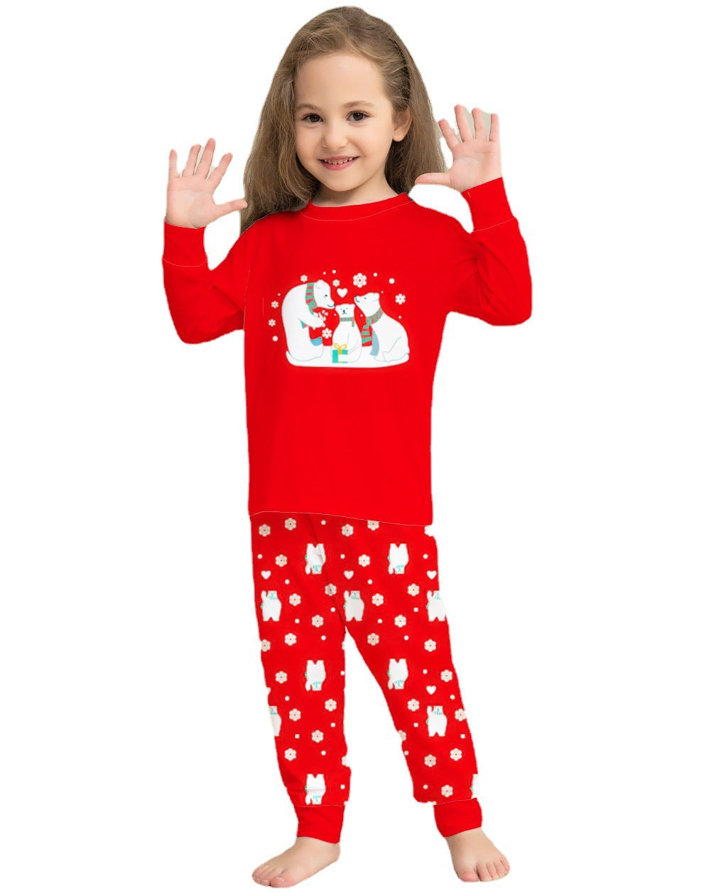 Christmas Holiday Family Matching Polar Bear Loungewear Sets