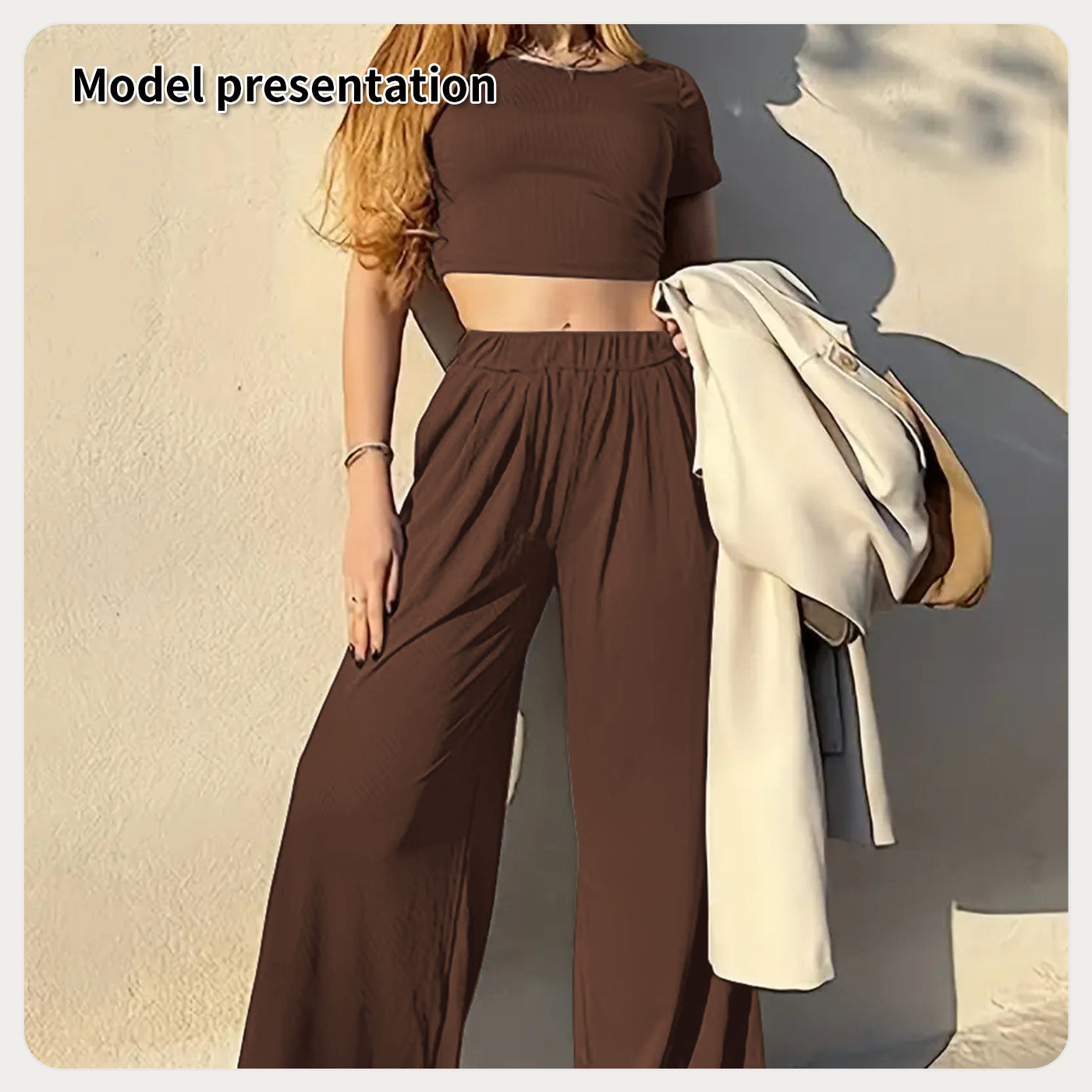 High Waist Tummy Control Pants with Short Sleeve Top
